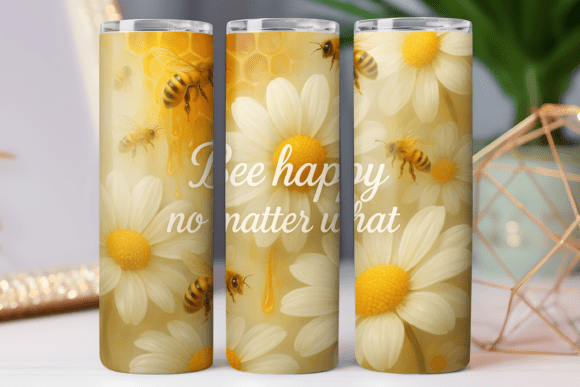 Bee Happy Inspiration Tumbler Wrap 20oz Review