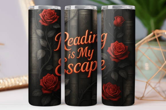 Book Lover Skinny Tumbler Wrap Funny Art Review