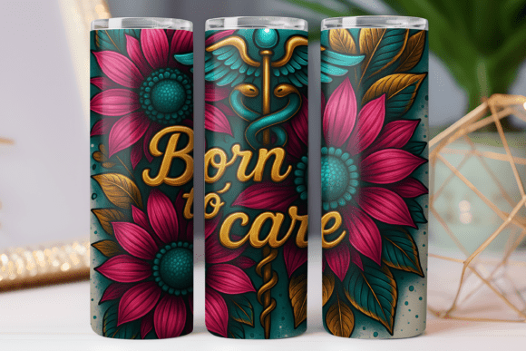 Care Nurse Tumbler Wrap 20oz Skinny PNG Review