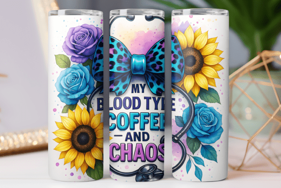 Coffee Lover Nurse Tumbler Wrap 20oz PNG Review