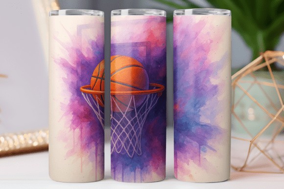 Color Basketball Tumbler Wrap 20oz PNG Review