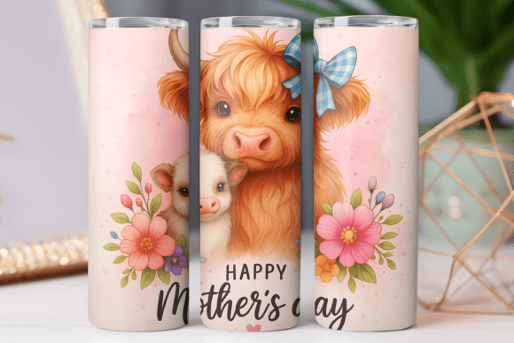 Cow Mother Tumbler Wrap 20oz Skinny PNG Review