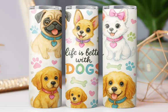 Dogs Animal Tumbler Wrap for 20oz Photo