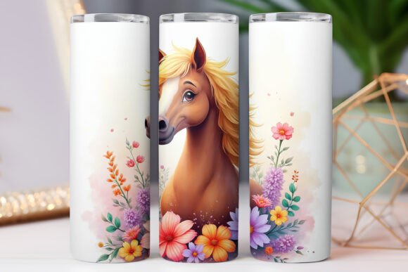 Floral Horse Tumbler Wrap 20oz Skinny Review