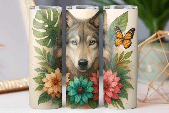 Floral Wolf Tumbler Wrap for 20oz Review