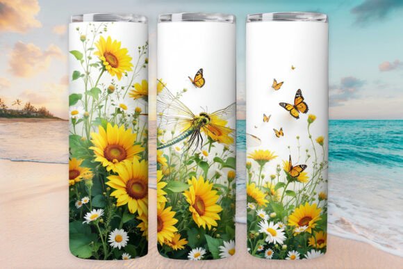 Flower Dragonflies Tumbler Wrap 20oz Jpg Review