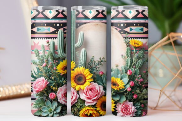 Flower Pattern Tumbler Wrap 20oz Western Review