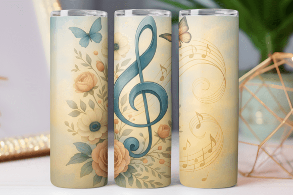 Music Tumbler Wrap 20oz Skinny PNG Review
