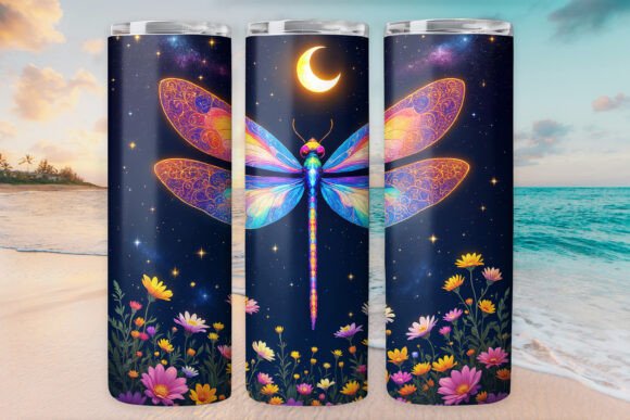 Night Dragonflies Tumbler Wrap 20oz Jpg