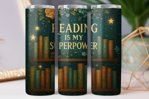 Reading Book Lover Tumbler Wrap 20oz PNG Review