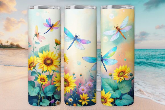 Sunflower Dragonflies Tumbler Wrap 20oz Review