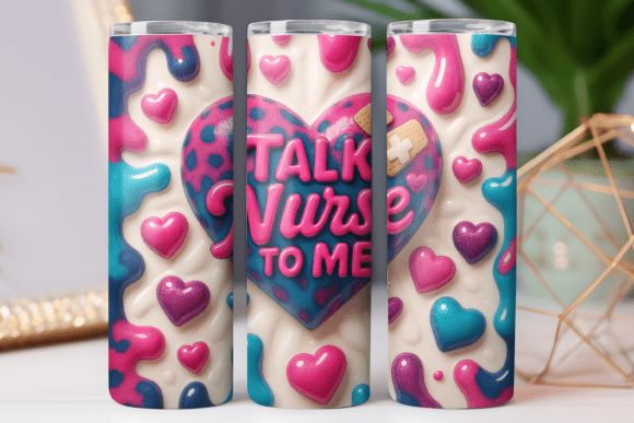 Talk Nurse Tumbler Wrap 20oz Skinny PNG Review