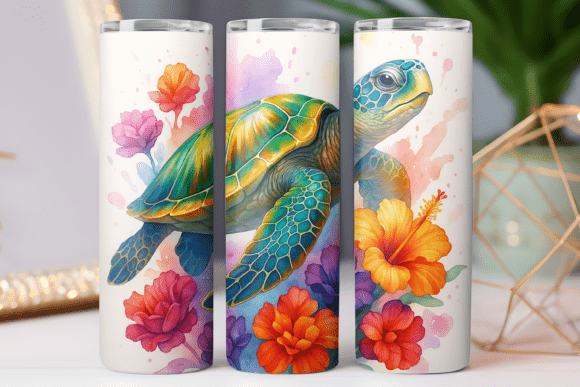 Turtle Watercolor Animal Tumbler Wrap Review