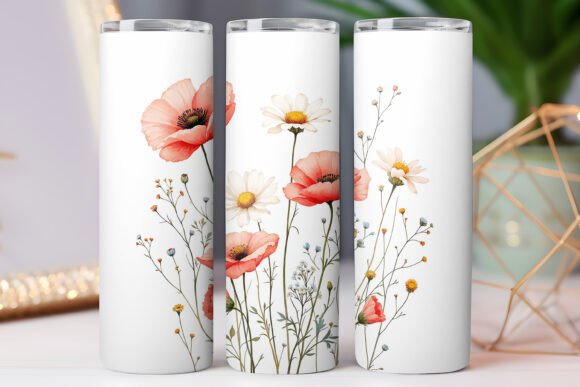 Watercolor Flower Pattern Tumbler Wrap Review